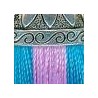 Argenté vieilli/turquoise/rose