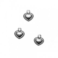 Zamak Charm Heart 12x10mm
