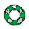 Silver Antique/ Transparent Green