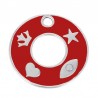 Silver Antiue/ Red