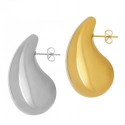 Stainless Steel 304 Earring Drop w/ Clasp 17x32mm