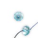 Perlina Schiacciata Sfaccettata Trasparente in Acrilico 8x5mm