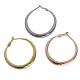Brass Earring Hoop Patterned 40mm