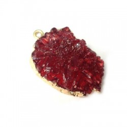 Resin Charm Irregular Teardrop Geodes 22x25mm