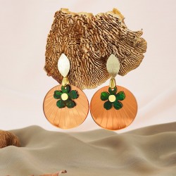 Brass Earring Oval 11x20mm