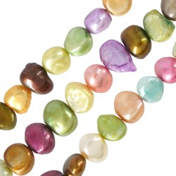 Fresh Water Pearl Bead (~8-9mm) (Ø~0.7mm) (~54pcs)