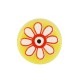 Acrylic Bead Round w/ Flower & Evil Eye 10mm/5mm