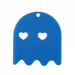 Plexi Acrylic Pendant Ghost w/ Heart 50x44mm