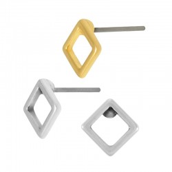 Zamak Earring Rhombus 8mm