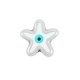 Zamak Slider Starfish w/ Evil Eye & Enamel 10mm (Ø1.6mm)