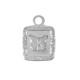 Stainless Steel 304 Charm Square w/ Butterfly 12x17mm