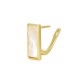 Orecchino in Ottone con Base a Conchiglia 16X10 mm