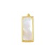Brass Earring with Shell Base 16x10mm