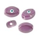 Ceramic Bead Oval w/ Evil Eye & Enamel 16x13mm (Ø1.8mm)