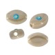 Ceramic Bead Oval w/ Evil Eye & Enamel 16x13mm (Ø1.8mm)