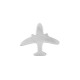 Μεταλλικό Ζάμακ Χυτό Σκουλαρίκι Αεροπλάνο 11x9mm