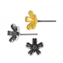 Zamak Earring Flower 8mm