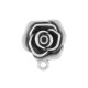 Zamak Earring Rose w/ Loop 16mm