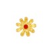 Μεταλλικό Ζάμακ Χυτό Σκουλαρίκι Λουλούδι με Σμάλτο 9mm