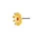 Μεταλλικό Ζάμακ Χυτό Σκουλαρίκι Λουλούδι με Σμάλτο 9mm