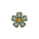 Μεταλλικό Ζάμακ Χυτό Σκουλαρίκι Λουλούδι με Σμάλτο 11mm