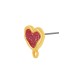 Μεταλλικό Ζάμακ Χυτό Σκουλαρίκι Καρδιά με Σμάλτο (~12mm)