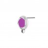 999° Silver Antique Plated/ Fluo Purple