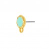 24K Gold Plated/ Howlite Turquoise