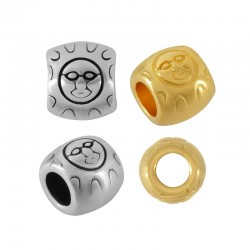 Zamak Slider Bead w/ Sun 10x9mm (Ø5.2mm)