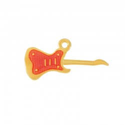 Enameled Zamak Charm Electric Guitar 16x30mm