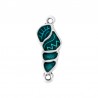 999° Silver Antique Plated/ Transparent Turquoise