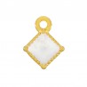 24K Gold Plated/ Pearl White