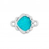 999° Silver Antique Plated/ Turquoise AB Glitter