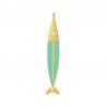 24K Gold Plated/ Turquoise Howlite/ Ivory