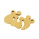 Stainless Steel 304 Charm Family with Parents & Kids 20x15mm