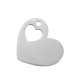 Breloque Cœur 18x16mm/1.5mm (Ø1.6mm) en Acier Inoxydable 304