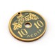 Wooden Lucky Pendant Round Coin "10 ΛΕΠΤΑ" 45mm