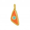 24K Gold Plated/ Turquoise Howlite/ Peach