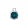 999° Silver Antique Plated/ Transparent Turquoise