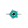 999° Silver Antique Plated/ Turquoise/ Black
