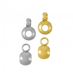 Perles Rondelles Attache en Acier Inoxydable 303 4mm (Ø1.6mm)
