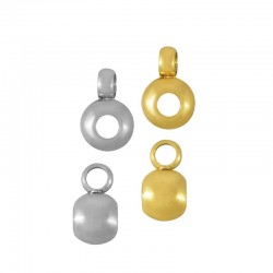 Stainless Steel 303 Bead Bail with Hoop 4mm Ø1.6mm