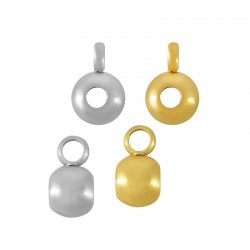Stainless Steel 303 Bead Bail with Hoop 6mm Ø2.2mm