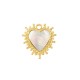 Stainless Steel 304 Charm Heart w/ Shell Base 16mm