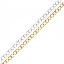 Chaîne maille ovale 3x4mm/0.6mm en Acier Inoxydable 304