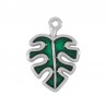 999° Silver Antique Plated/ Transparent Green