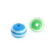 Polyester Bead Round w/ Stripes 12mm