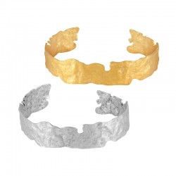 Brass Bracelet Hammered 62mm