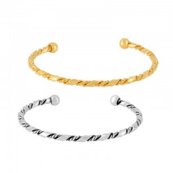 Brass Bracelet Twisted 60mm