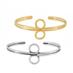 Brass Bracelet w/ Circles 62mm